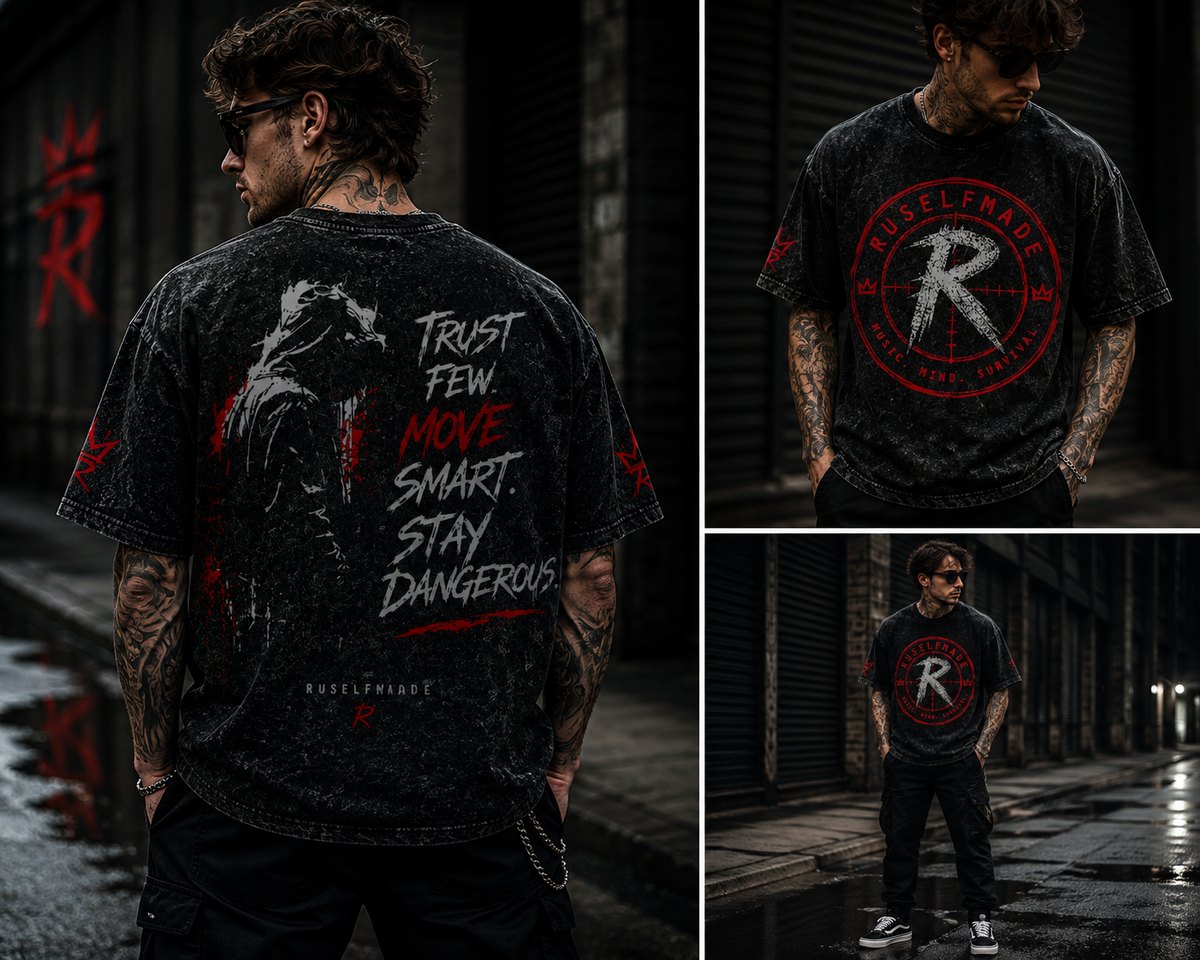 RuSelfMade tee — Trust Few. Move smart. Stay dangerous.